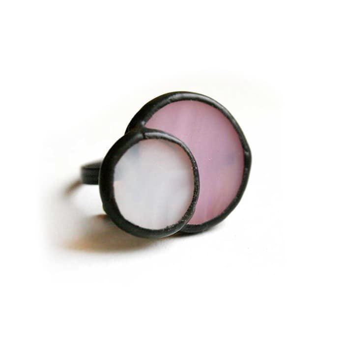 Adjustable Circle Bicolor Ring