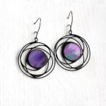 Blue Iridescent Galaxy Earrings