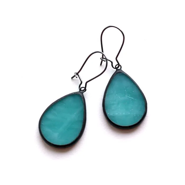 tuTurquoise Blue Drop Earrings