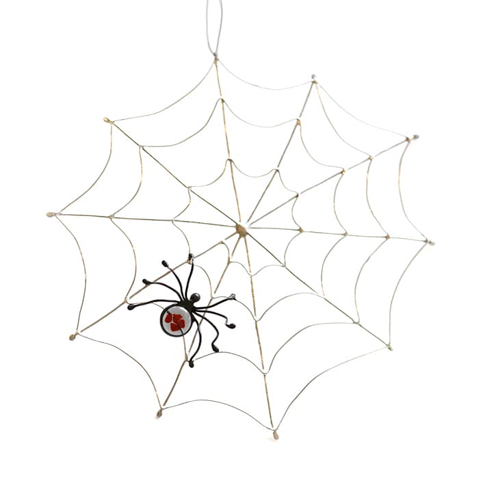 Silver Spider Web Decoration