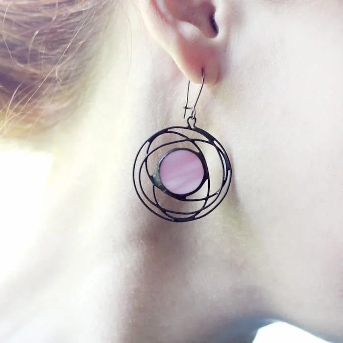 Pink Galaxy Jewel Earrings
