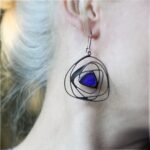 Stunning Cobalt Blue Galaxy Earrings