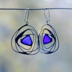 Stunning Cobalt Blue Galaxy Earrings