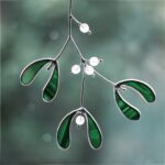 Iridescent Green Mistletoe Suncatcher