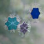 Stained Glass Snowflake Ornaments